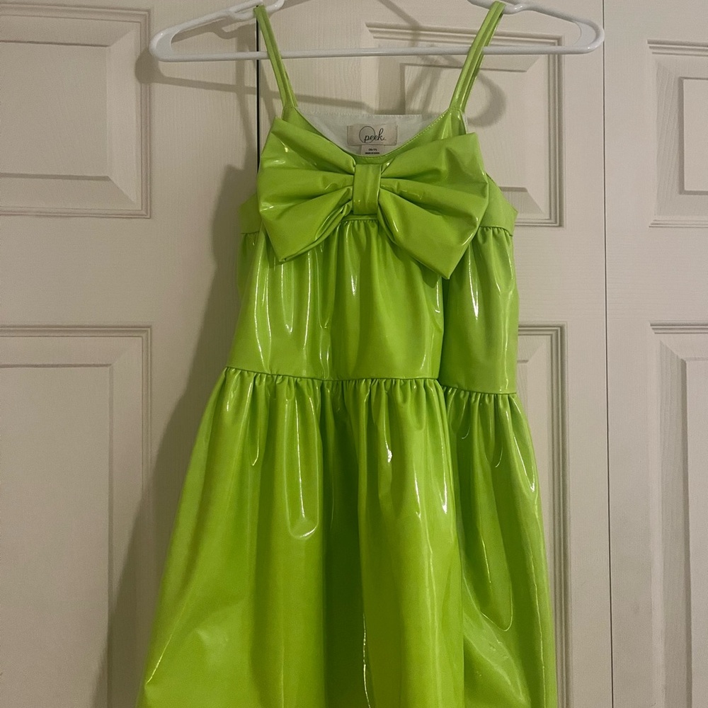Peek Lime Green Dress with Bow